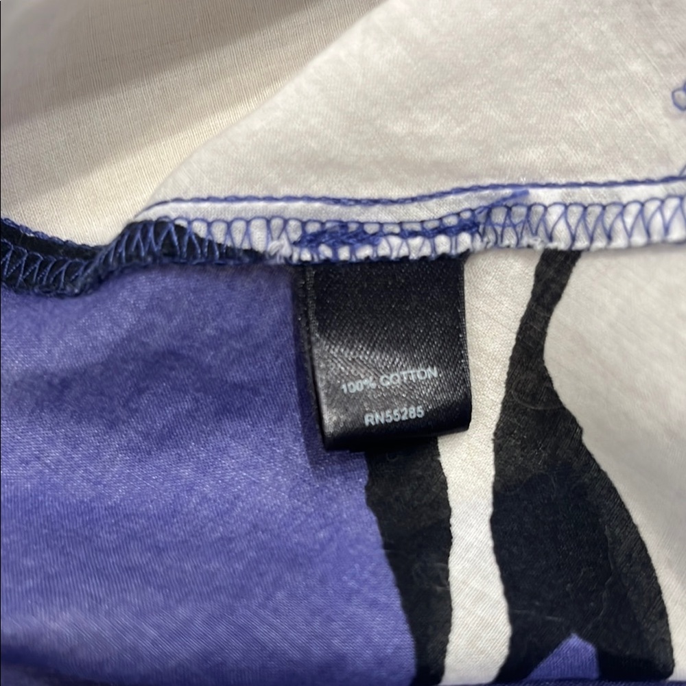 Express Purple and Black Patterned Top - Picture 6 of 7